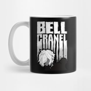 Bell Cranel Minimalist with Cool White Typography from Danmachi Anime Mug